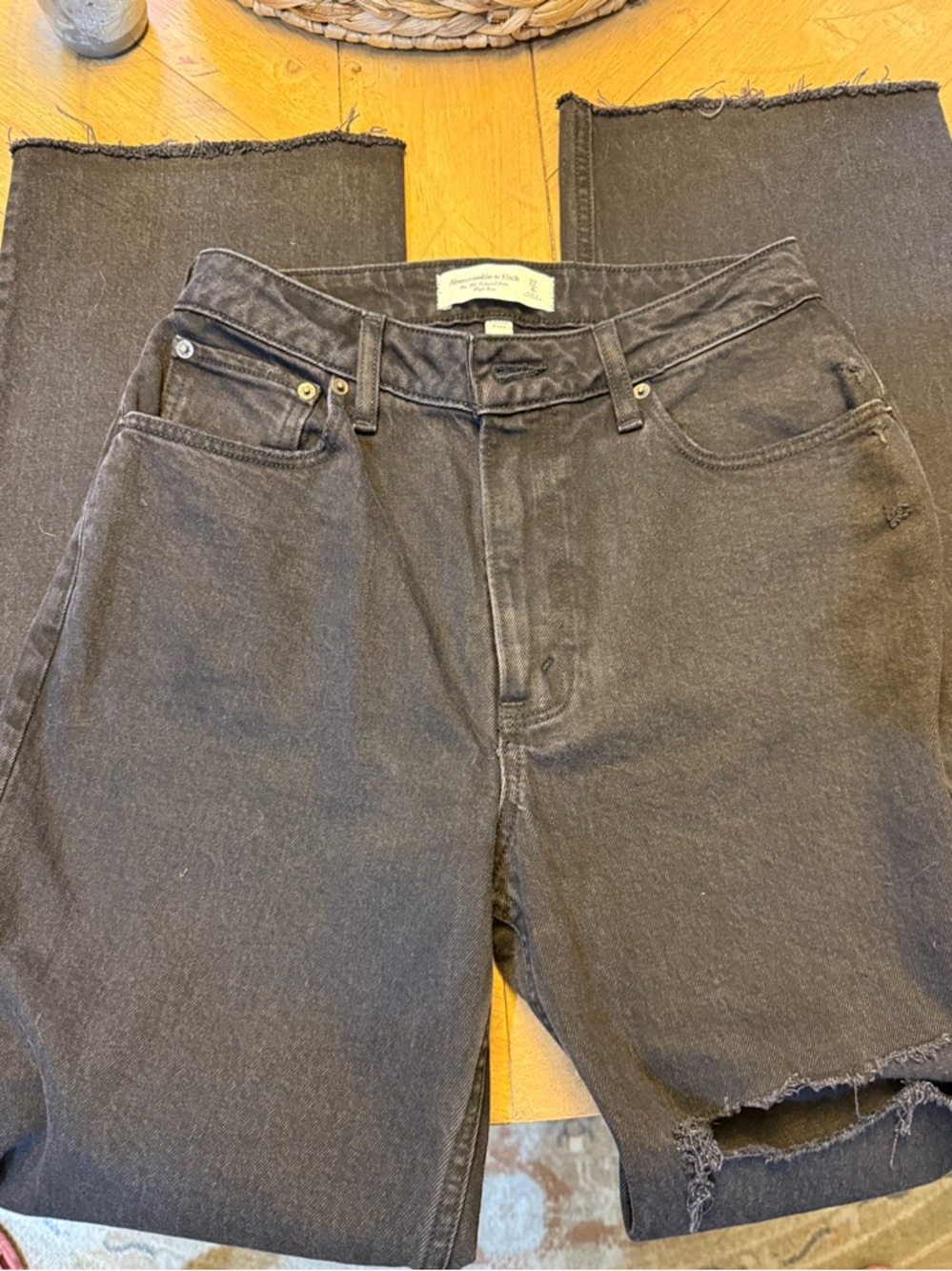 Abercrombie & Fitch Women's High-Rise Black Denim jeans curve love